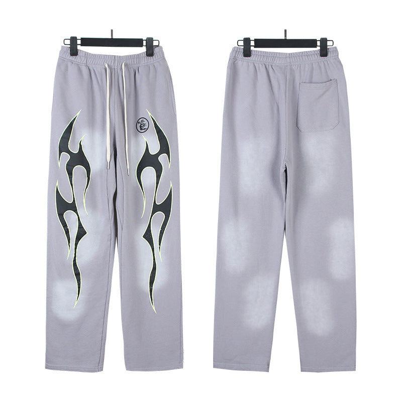 Hellstar Hoodie & Pants Wash Water Make Old Hoodies Sweater Trousers
