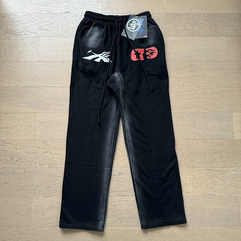 Hellstar Hoodie & Pants autumn wash make old hoodies sweater