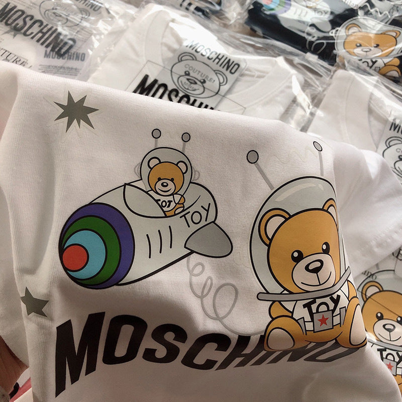 Moschino T-shirt Bear Short-Sleeved T-shirt For Men And Women
