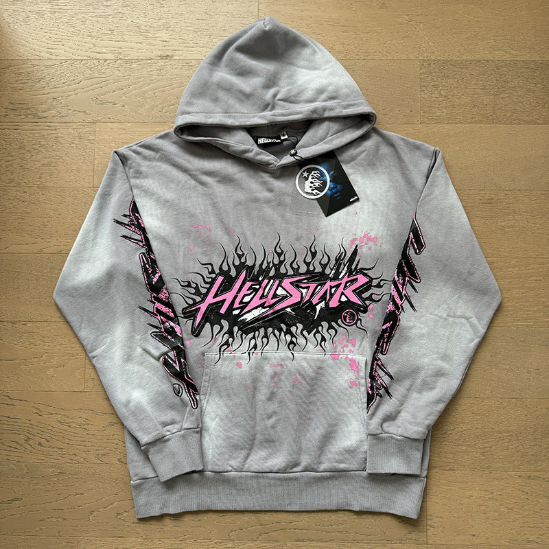 Hellstar Hoodie & Pants autumn wash make old hoodies sweater