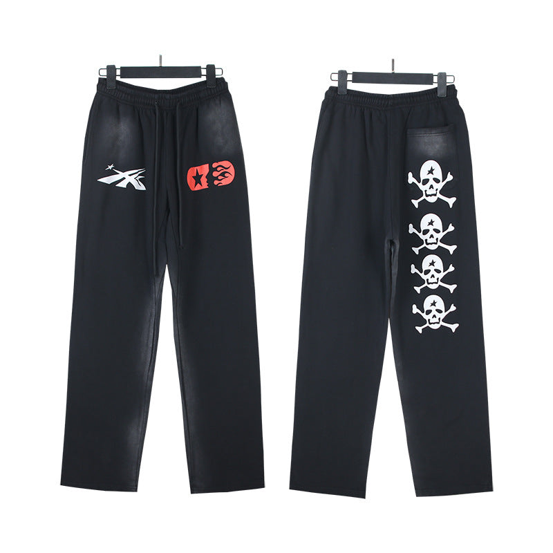 Hellstar Hoodie & Pants Wash Water Make Old Hoodies Sweater Trousers
