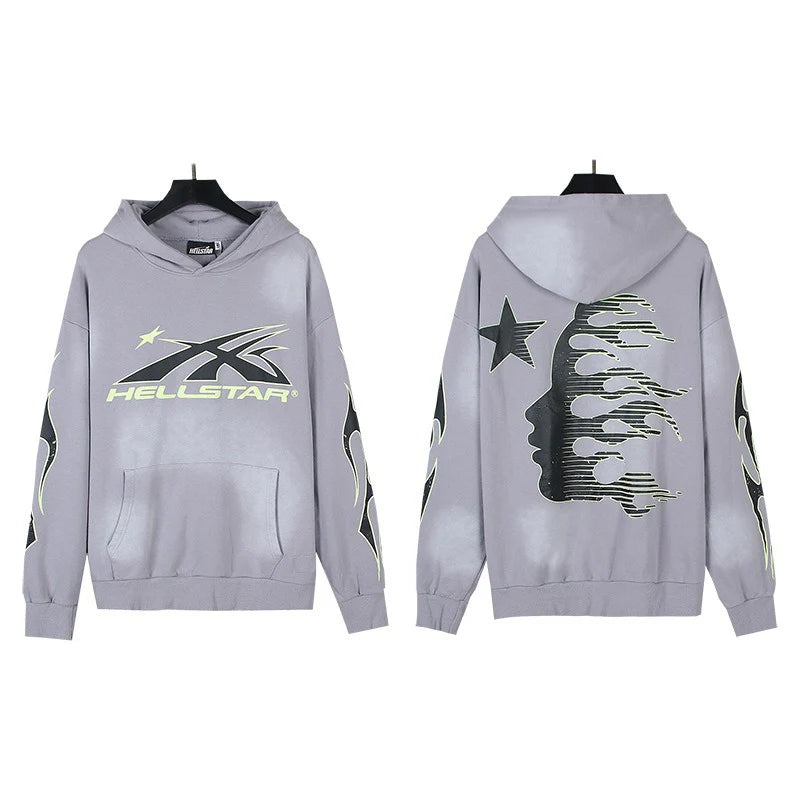 Hellstar Hoodie & Pants Vintage Washed Old Hooded Sweater Hoodie